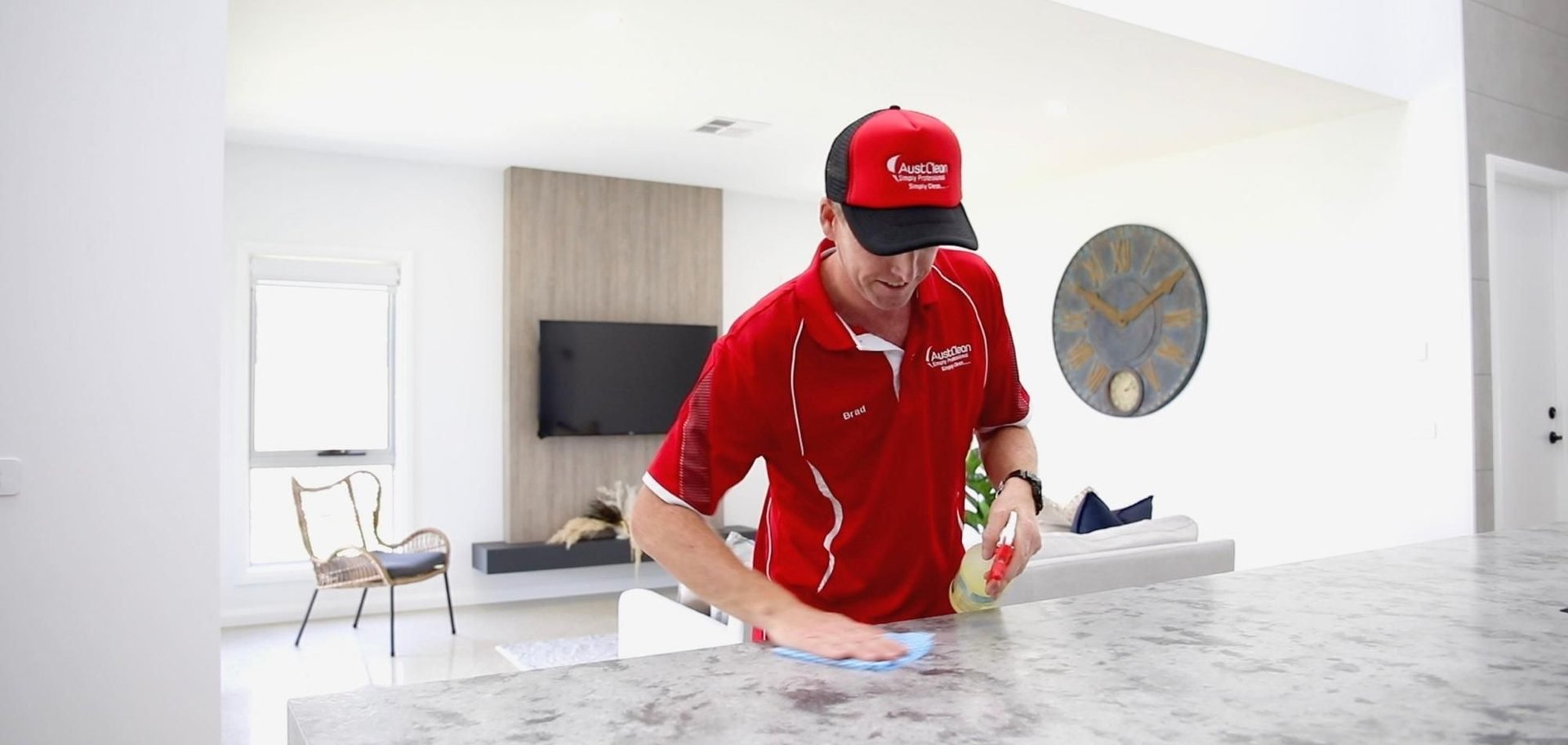 Spring Clean 3 AustClean professional spring cleaning service – expert deep cleaning of kitchens, marble surfaces, and living areas for comprehensive residential and commercial spring refresh across Australia.